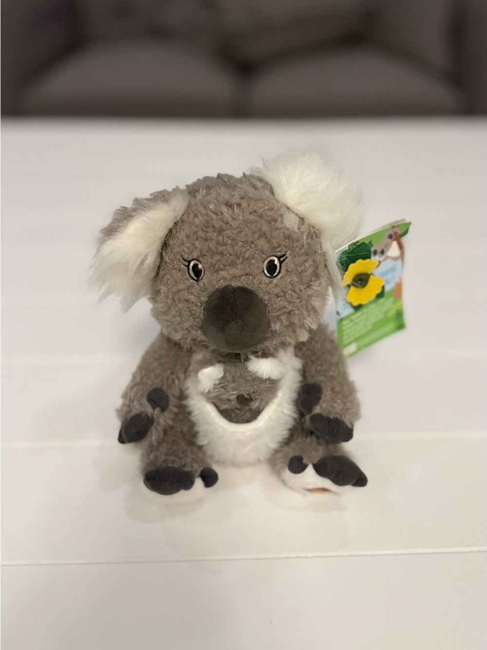 GS Plush Koala Stuffed Toy - Gray and White Cuddly Companion